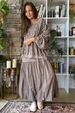 Paloma Bubble Hem Layering Dress Mocha